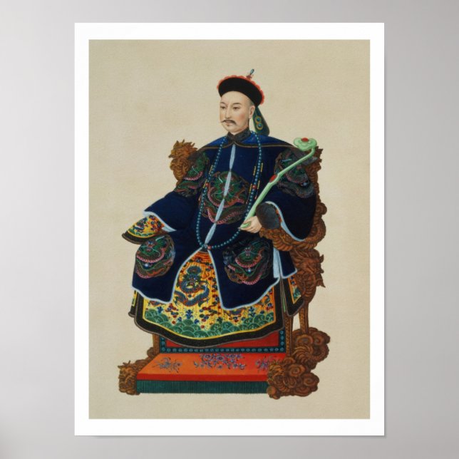 Portrait of a Mandarin (w/c) Poster (Front)