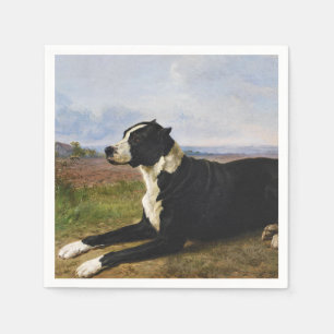 Portrait of a Mastiff Labrador Dog (Rosa Bonheur) Napkin