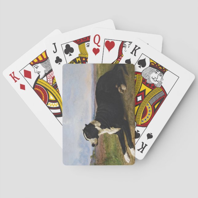 Portrait of a Mastiff Labrador Dog (Rosa Bonheur) Playing Cards (Back)