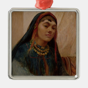 Portrait of a Middle Eastern Girl, c.1859 (oil on Metal Tree Decoration