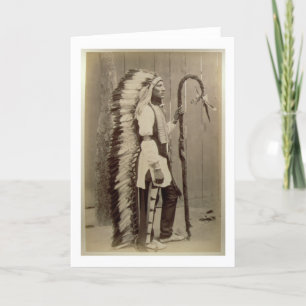 Portrait of a Native American from 'Buffalo Bill's Card