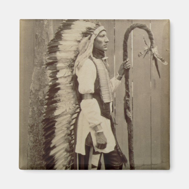 Portrait of a Native American from 'Buffalo Bill's Magnet (Front)