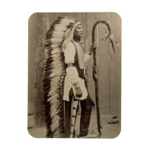 Portrait of a Native American from 'Buffalo Bill's Magnet