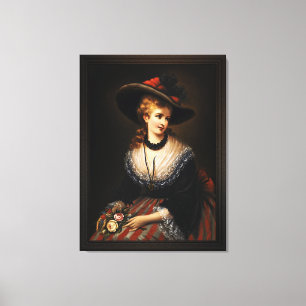 Portrait Of A Noble Woman by Alois Eckhardt Canvas Print