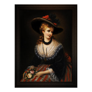 Portrait Of A Noble Woman by Alois Eckhardt Poster