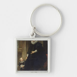Portrait of a Nobleman and his Child Key Ring