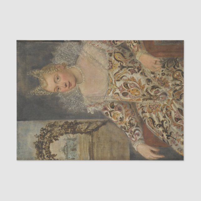 Portrait of a Noblewoman by Francesco Montemezzano Tissue Paper (Front)