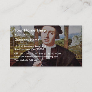 Portrait Of A Notary By Quentin Massys Business Card