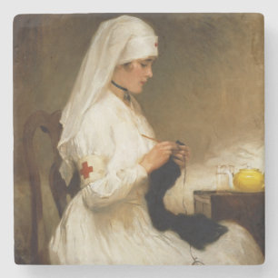 Portrait of a Nurse from the Red Cross Stone Coaster