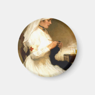 Portrait Of A Nurse Red Cross - Gabriel Nicolet Magnet