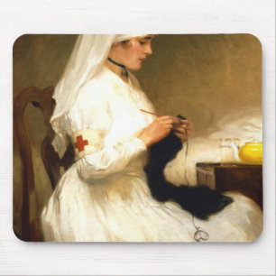Portrait Of A Nurse Red Cross - Gabriel Nicolet Mouse Mat