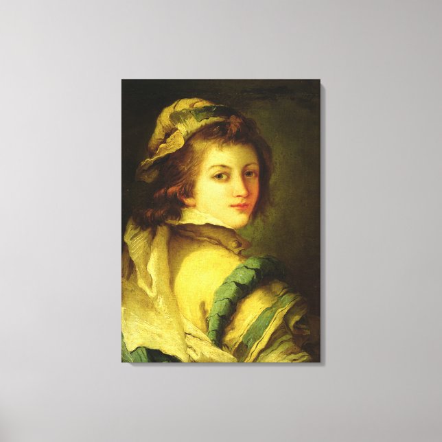 Portrait of a Page, 1762-70 (oil on canvas) Canvas Print (Front)