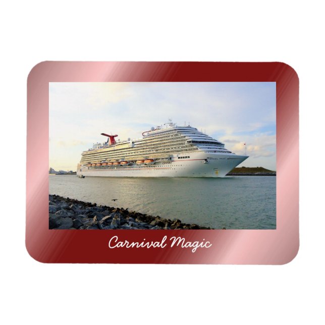 Portrait of a Passing Cruise Ship Magnet (Horizontal)