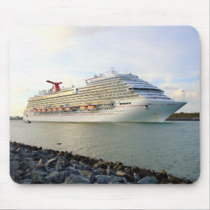 Portrait of a Passing Cruise Ship Mouse Mat