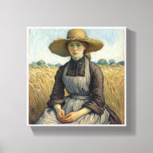 Portrait of a peasant woman Vincent van Gogh  Canvas Print