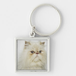 Portrait of a Persian cat Key Ring