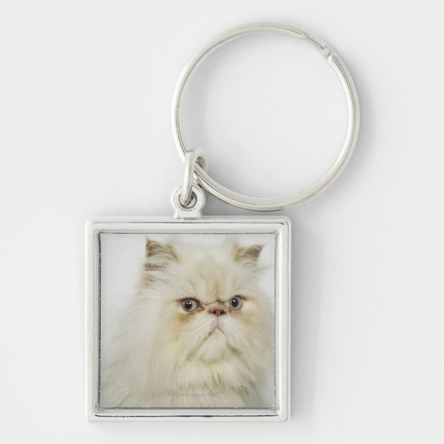 Portrait of a Persian cat Key Ring (Front)