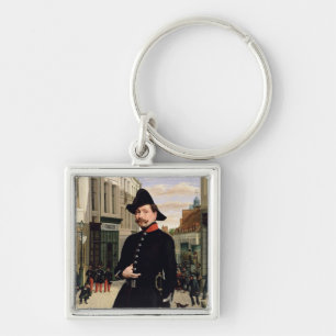 Portrait of a Police Officer in Douai in 1848 Key Ring