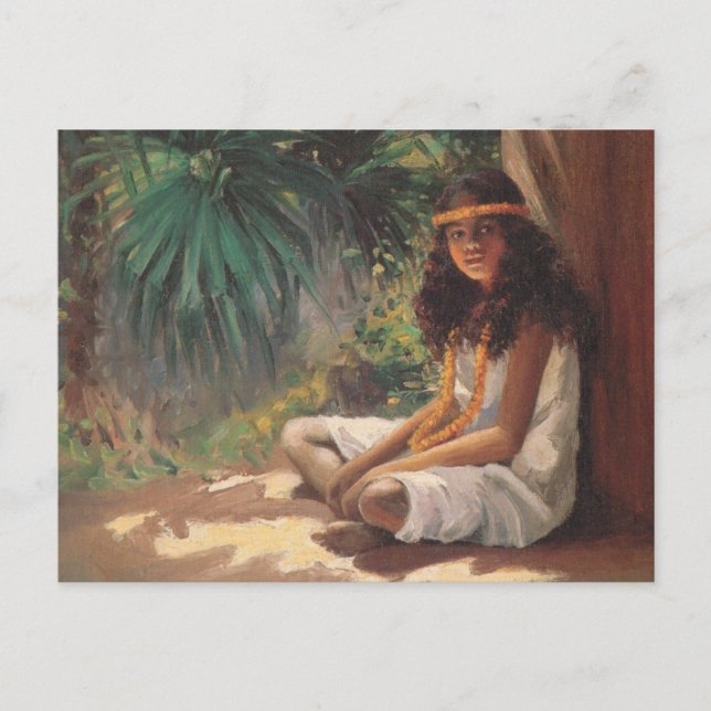 Portrait of a Polynesian Girl - Helen T. Dranga Postcard (Front)