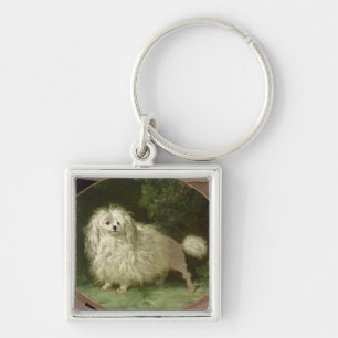 Portrait of a Poodle Key Ring