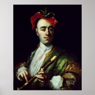 Portrait of a Recorder Player Poster