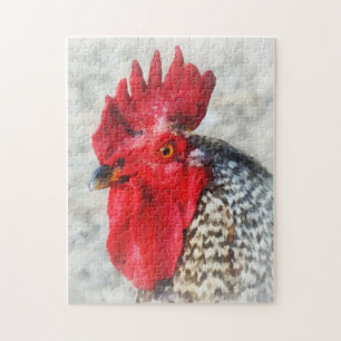 Portrait of a Rooster Jigsaw Puzzle