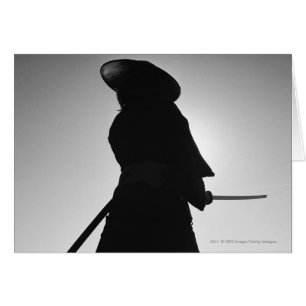Portrait of a Samurai warrior holding a sword