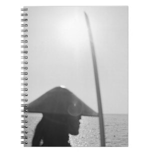 Portrait of a Samurai warrior holding a sword 2 Notebook