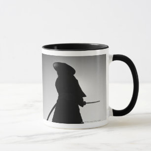 Portrait of a Samurai warrior holding a sword Mug
