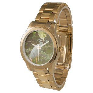 Portrait of a seagull Gold watch