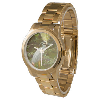 Portrait of a seagull Gold watch