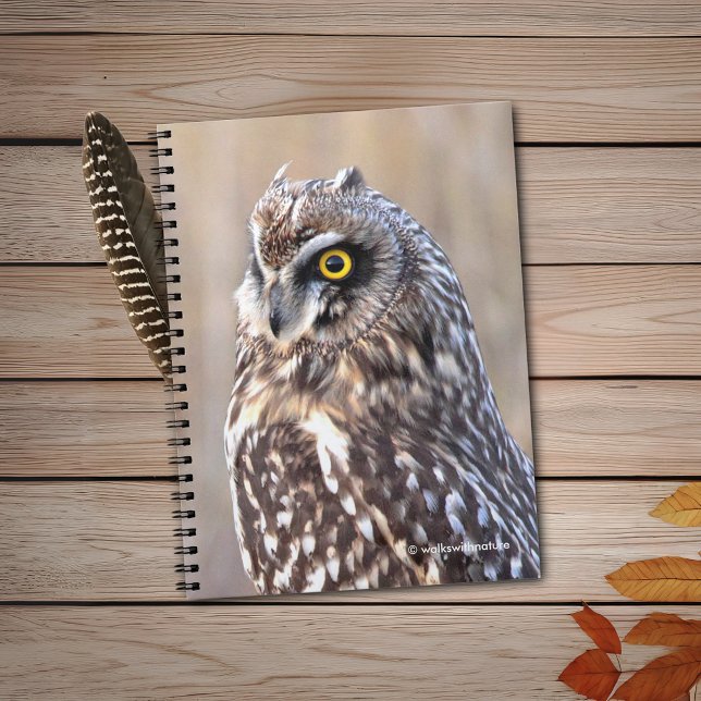 Portrait of a Short-Eared Owl Notebook (Portrait of a Short-Eared Owl Journal Cover Photo)