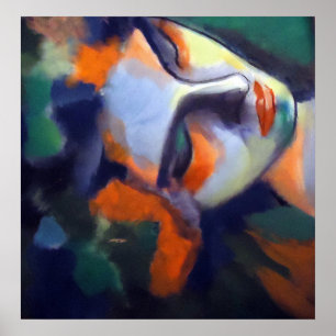 Portrait of a sleeping woman "Nightfall" Poster