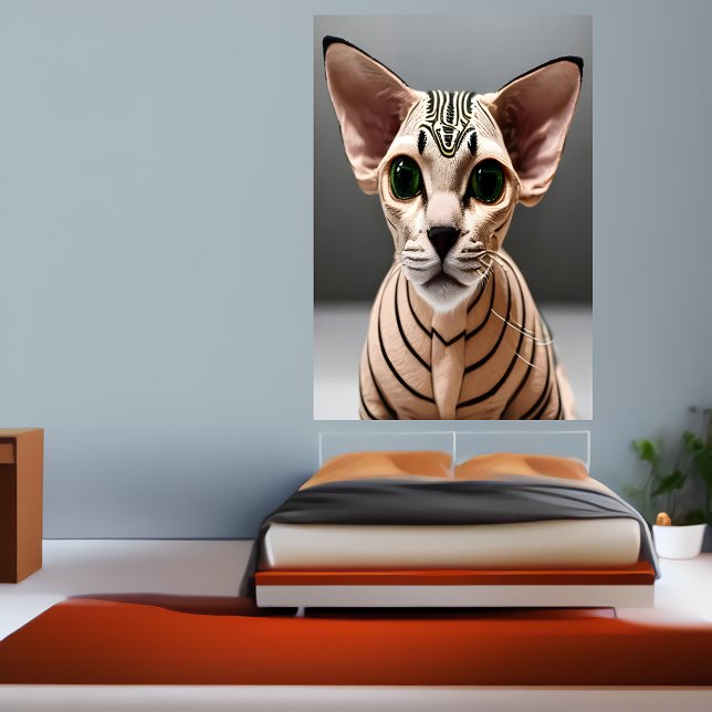 Portrait of a Sphynx cat | AI Art Poster (Creator Uploaded)
