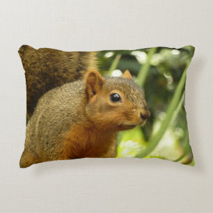 Portrait of a Squirrel Nature Animal Photography Decorative Cushion