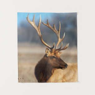 Portrait of a Stunning Bull Elk Tapestry