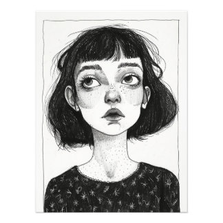 Portrait of a teen girl. photo print