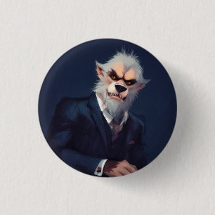 Portrait of a Werewolf in a Suit 3 Cm Round Badge