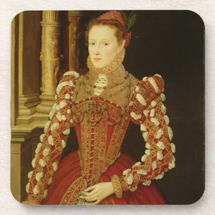 Portrait of a Woman, 1567 (oil on panel) Coaster