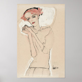 Portrait of a Woman (1910) by Egon Schiele Poster