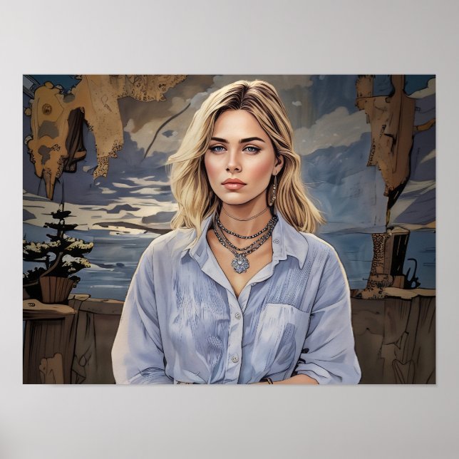 Portrait of a Woman 1 ART Poster (Front)