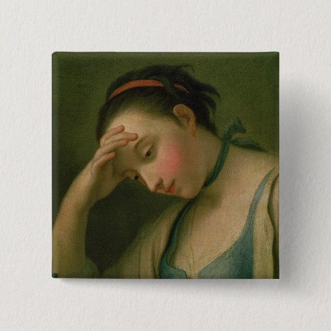 Portrait of a Woman 2 15 Cm Square Badge (Front)