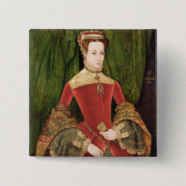 Portrait of a Woman, aged 16, previously identifie 15 Cm Square Badge (Front)