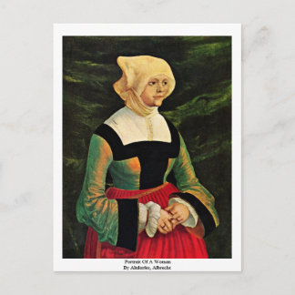 Portrait Of A Woman By Altdorfer, Albrecht Postcard