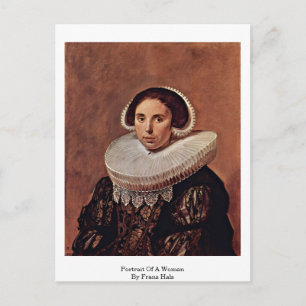 Portrait Of A Woman By Frans Hals Postcard