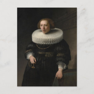 Portrait of a Woman by Rembrandt Postcard