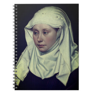 Portrait of a Woman - by Robert Campin (c. 1435) Notebook