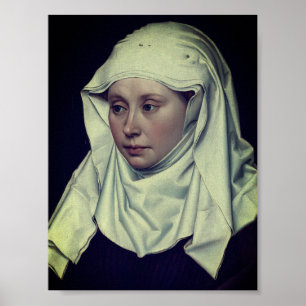 Portrait of a Woman - by Robert Campin (c. 1435) Poster