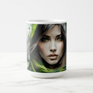 portrait of a woman coffee mug