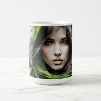 portrait of a woman coffee mug